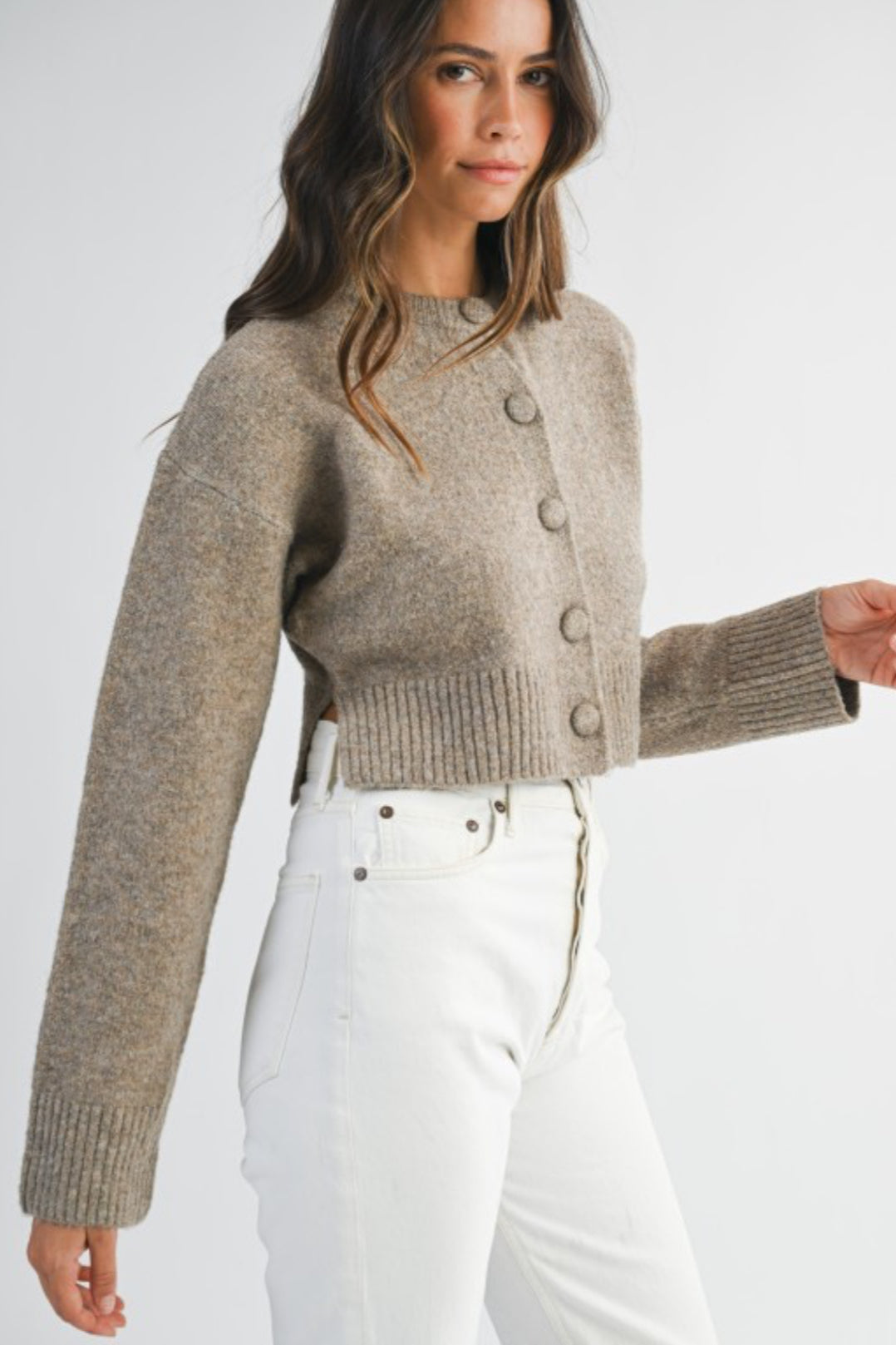 Coffee Dates Crop Cardigan