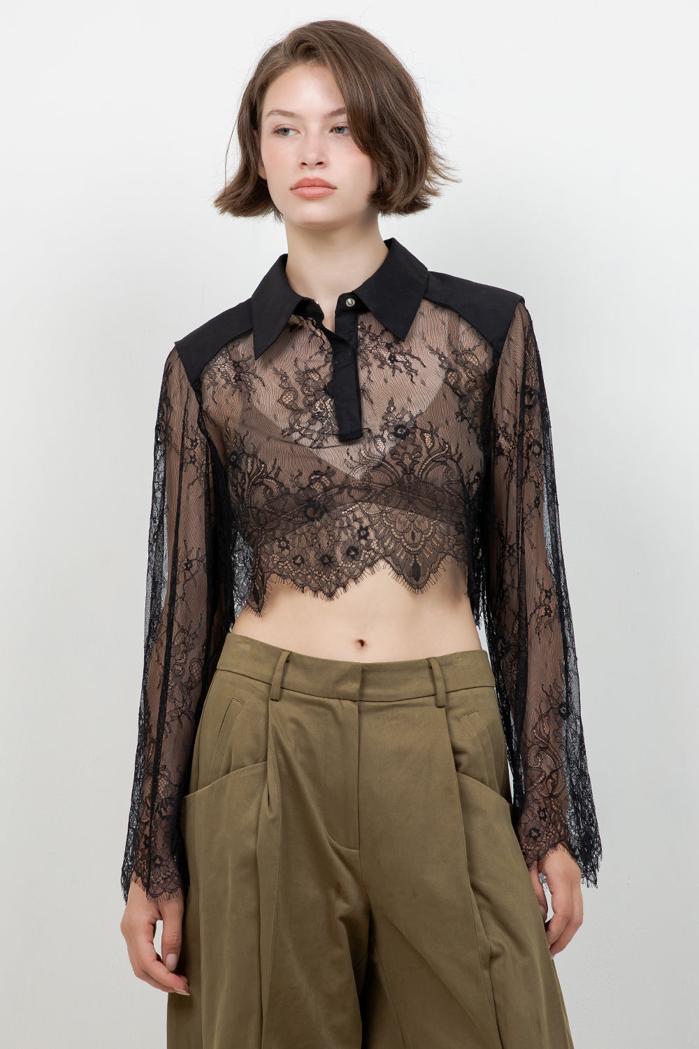 Truly Lace Collared Top