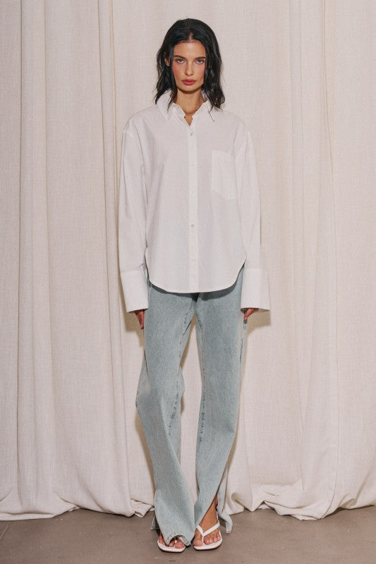 Sweet Escape Oversized Button Down Top
