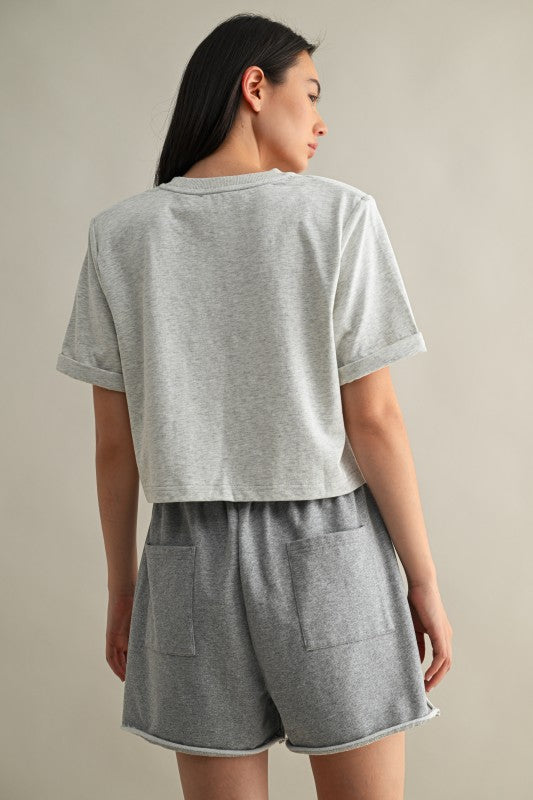 Polished Crew Neck Top