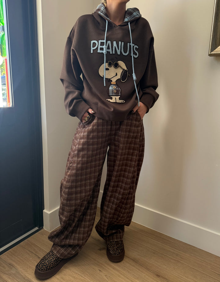 Peanuts Plaid Hoodie