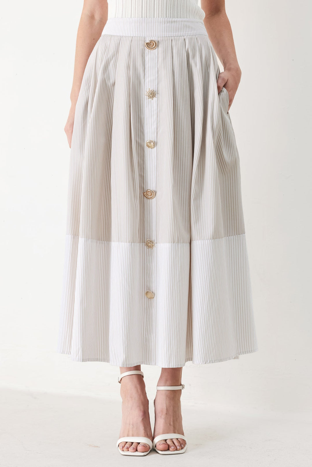 Coastal Poplin Skirt