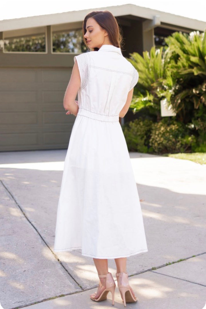 Alma Double Stitched Dress