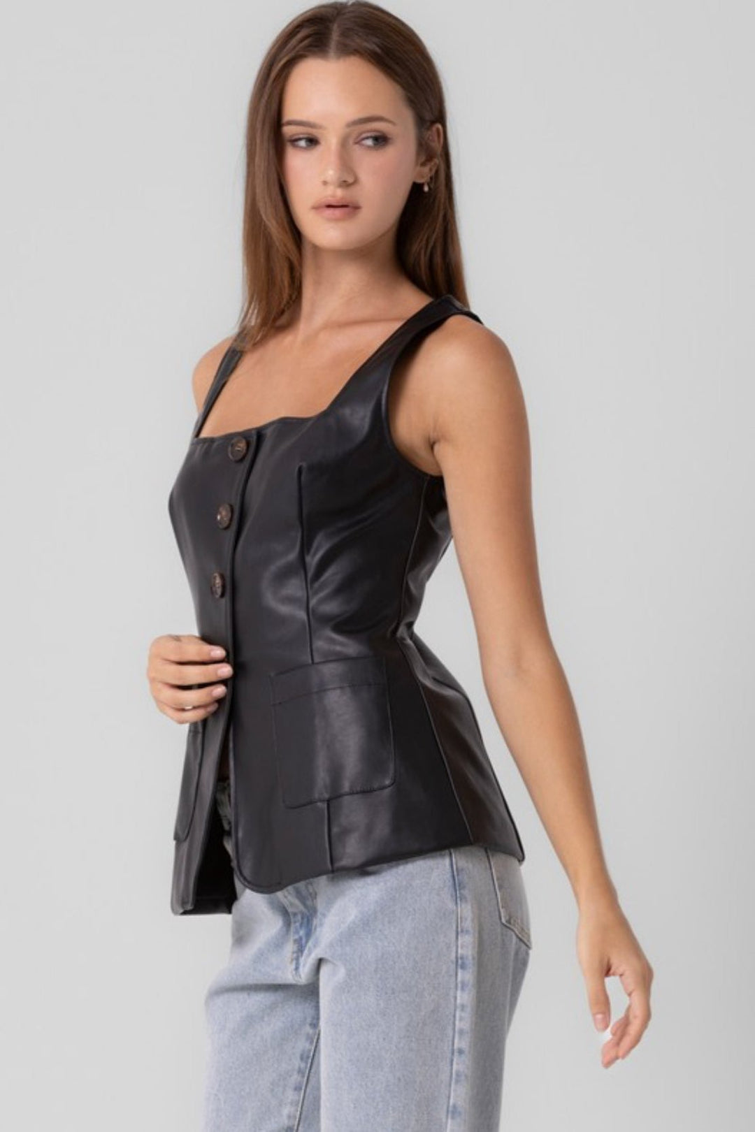 Festive Soul Faux Leather Vest