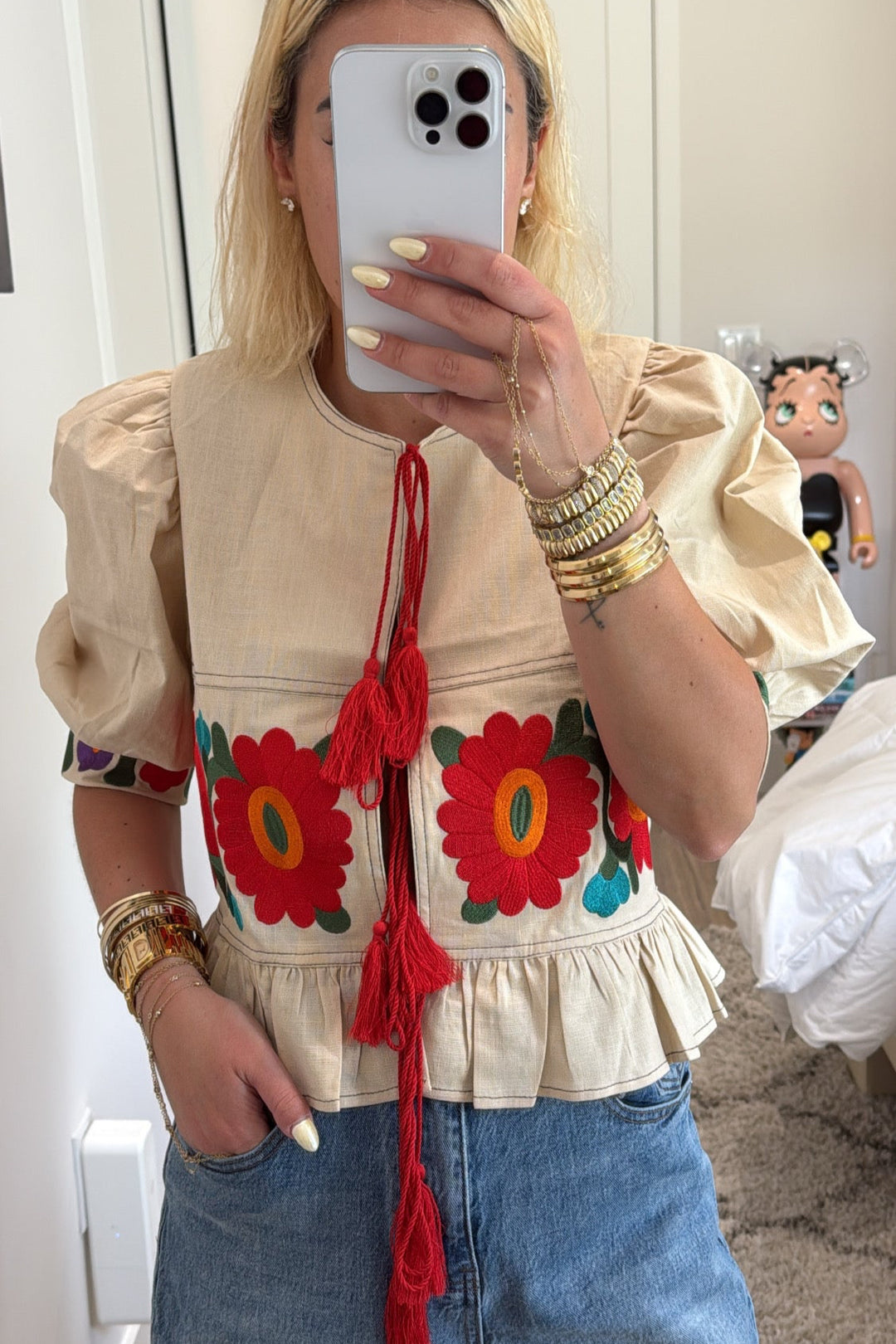 Stunning Scenes Embroidered Top