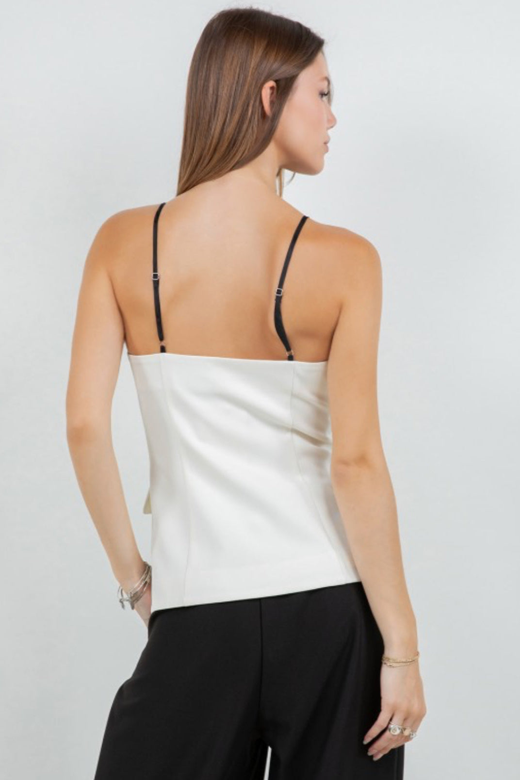 Zalea Button Down Vest Top