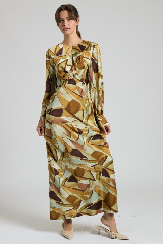 Ashberry Twist Front Cutout Maxi Dress