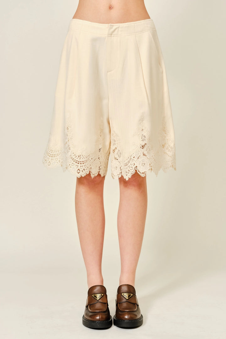 Mingle Lace Detail Bermudas