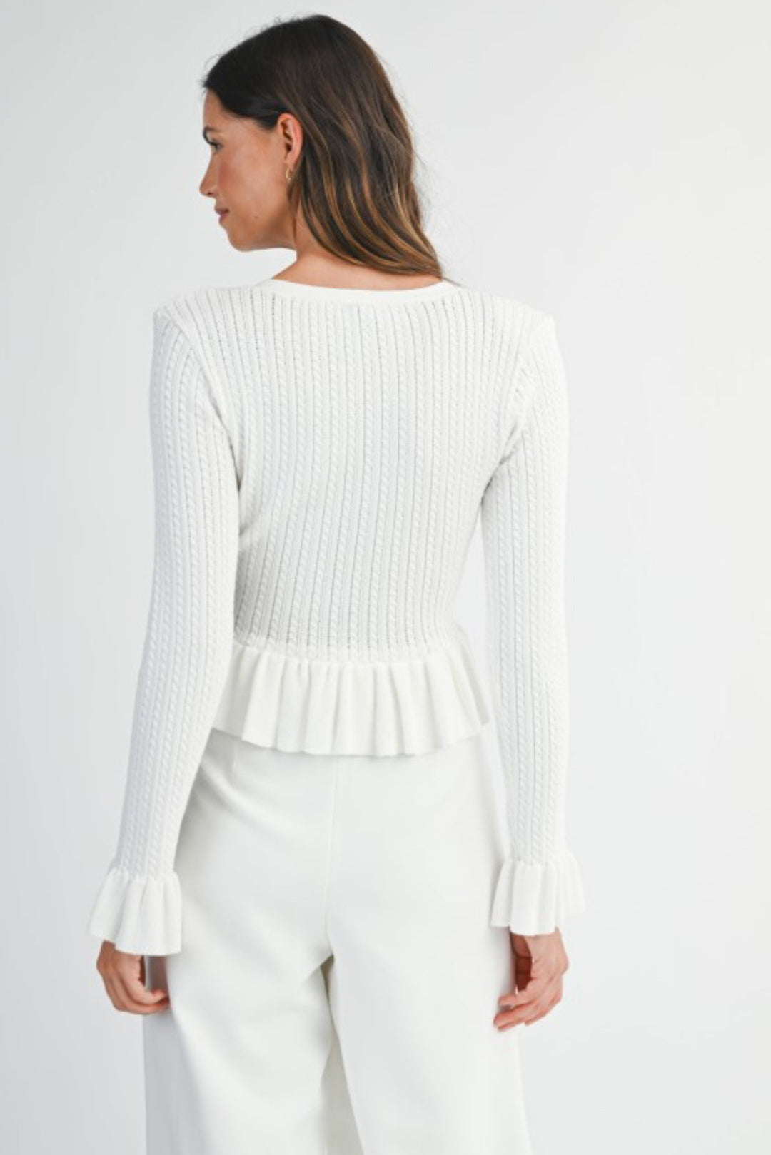 Double Date Peplum Knit Top