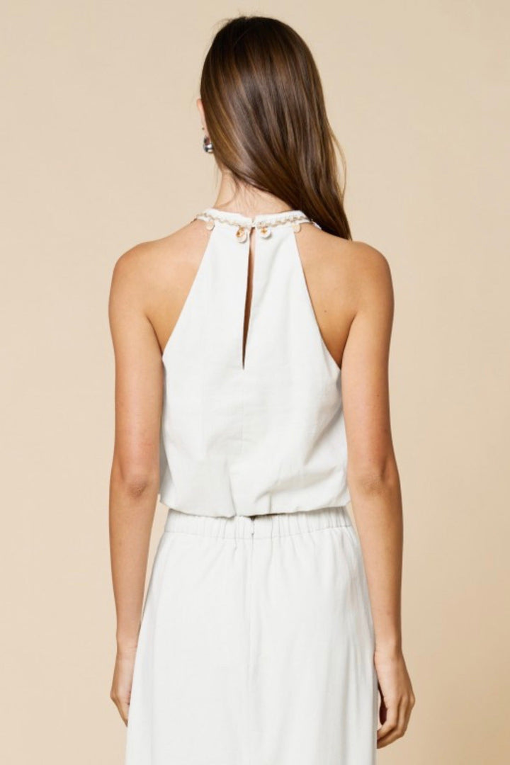 Halter Shell Bubble Top