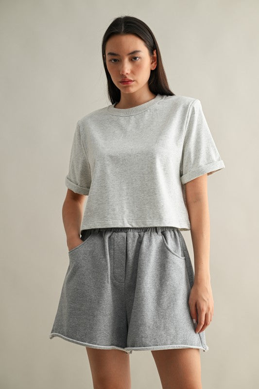 Polished Crew Neck Top