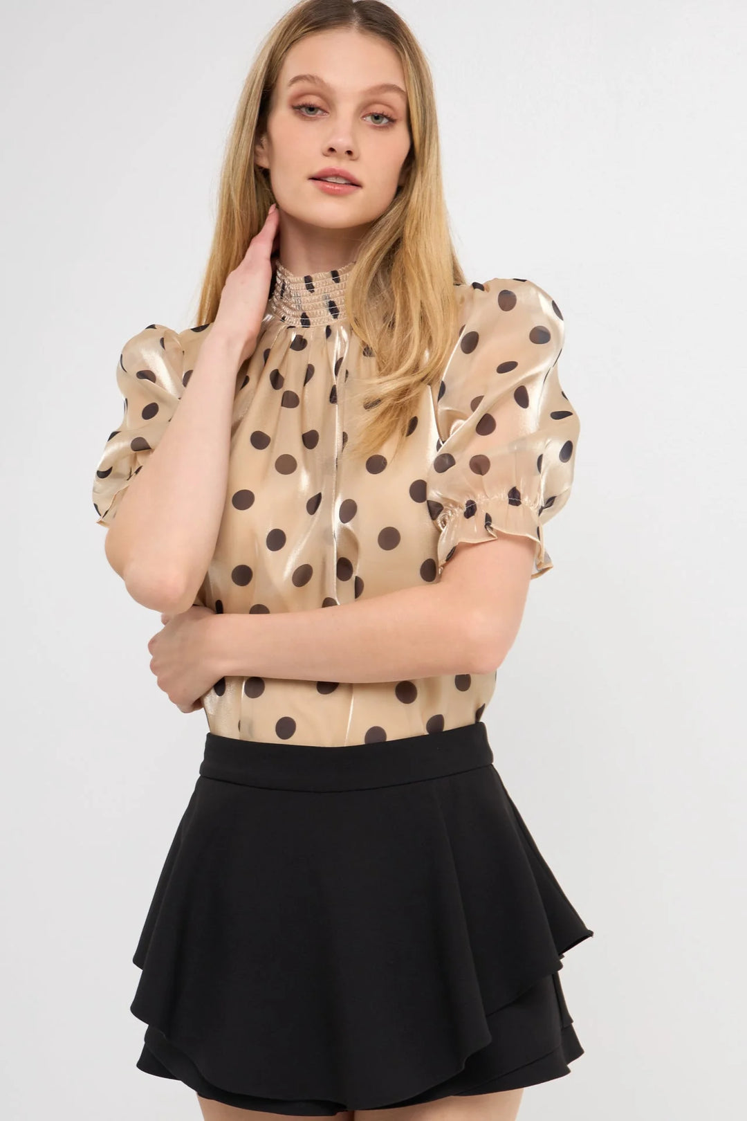 Ovalia Polka Dot Top