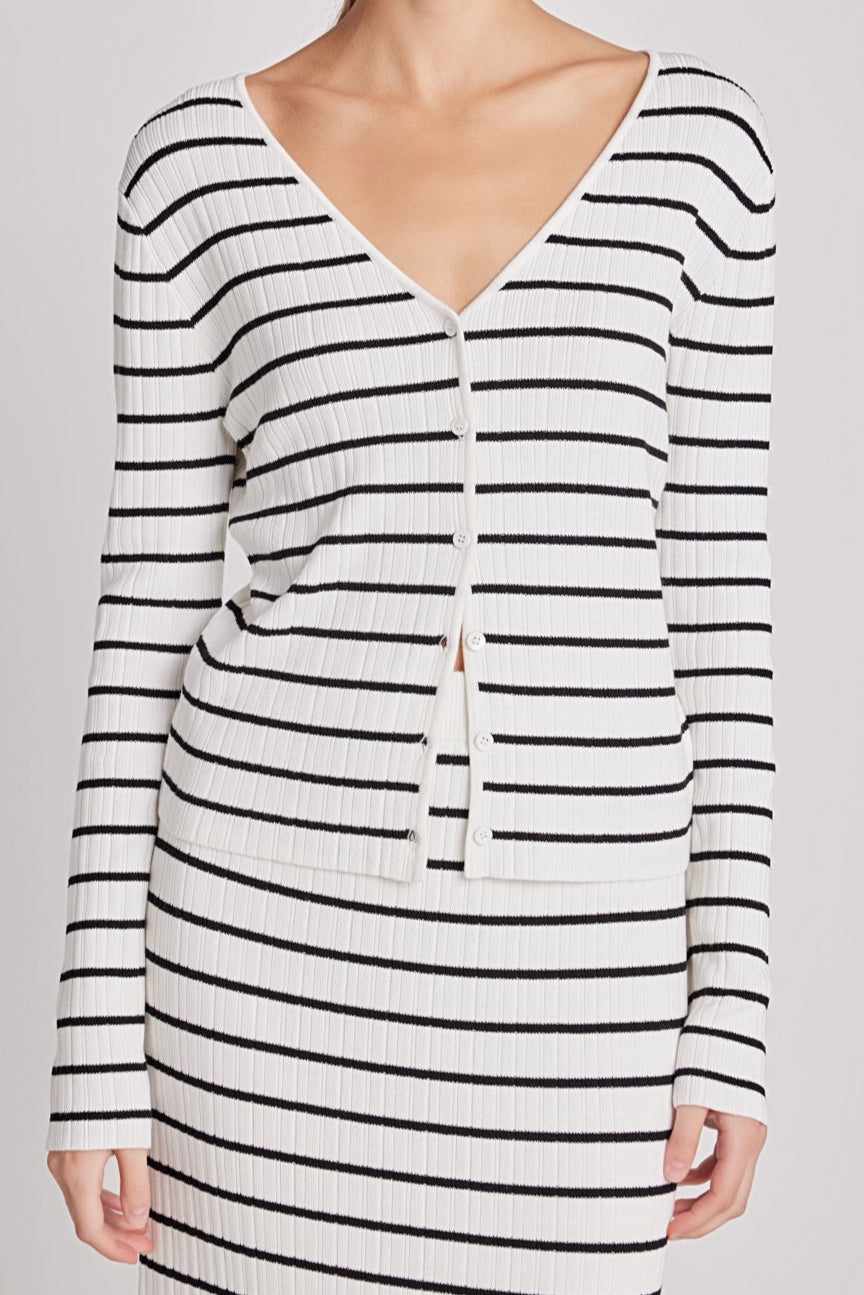 Lollie Stripe Button Cardigan