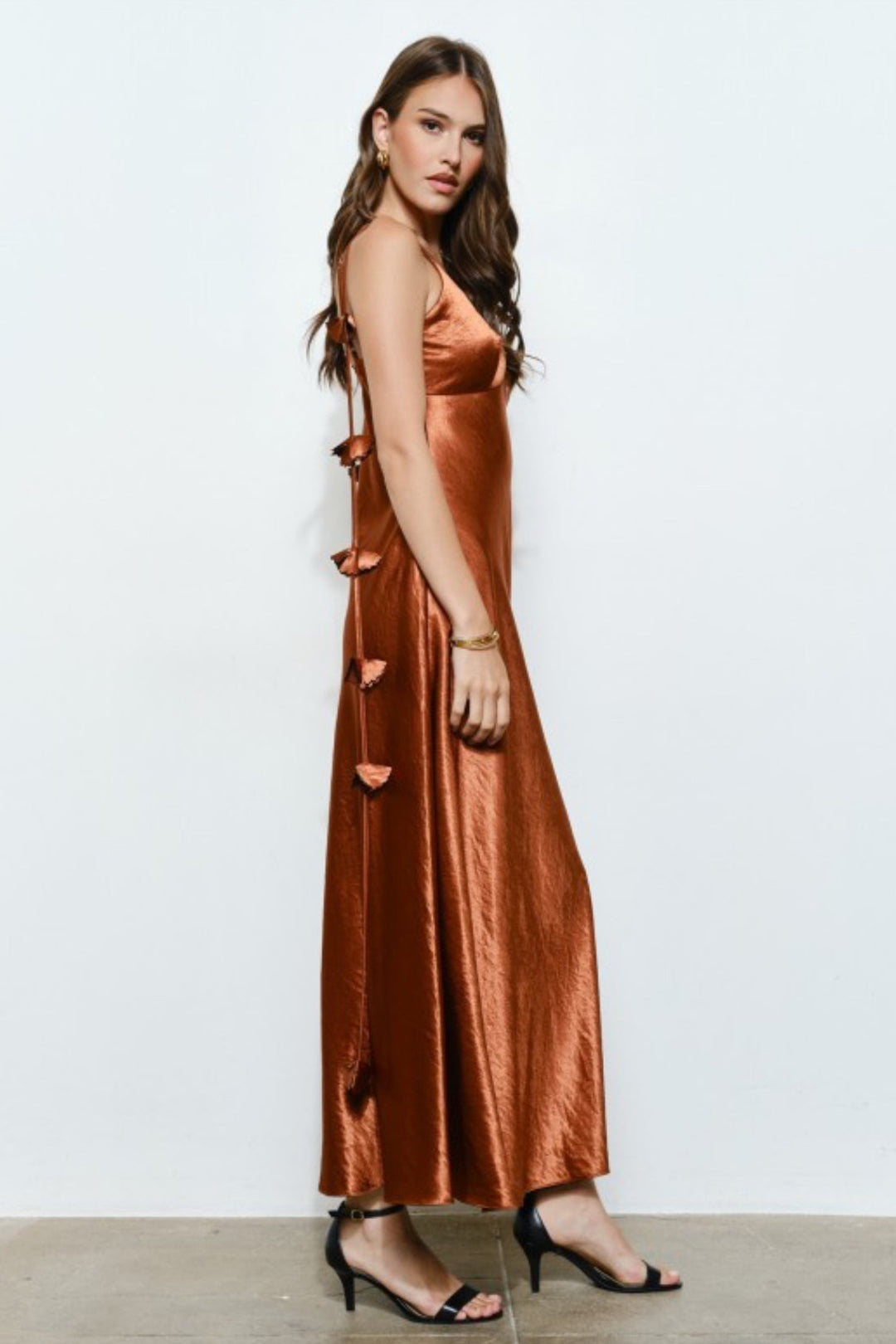 Take The Leap Flower Draped Maxi Dress