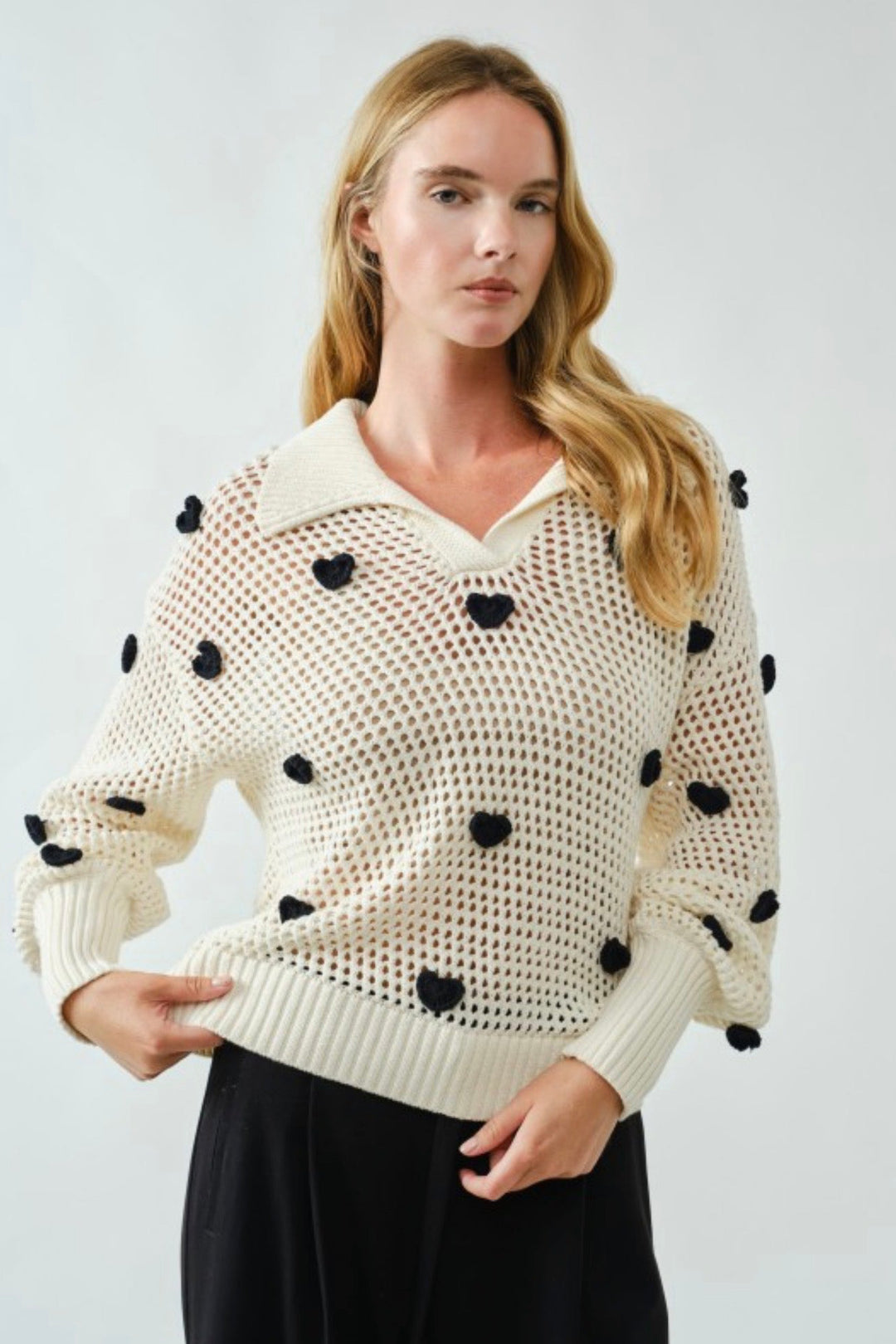 You Have My Heart Crochet Sweater
