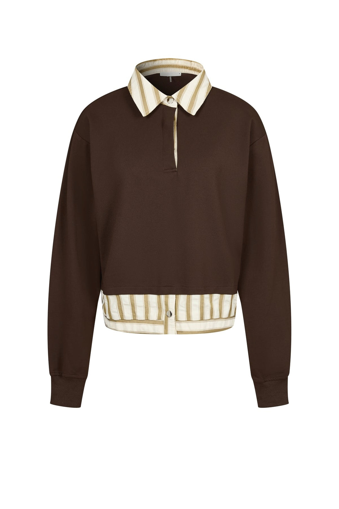 Head Over Knit Collar Sweatshirt Top