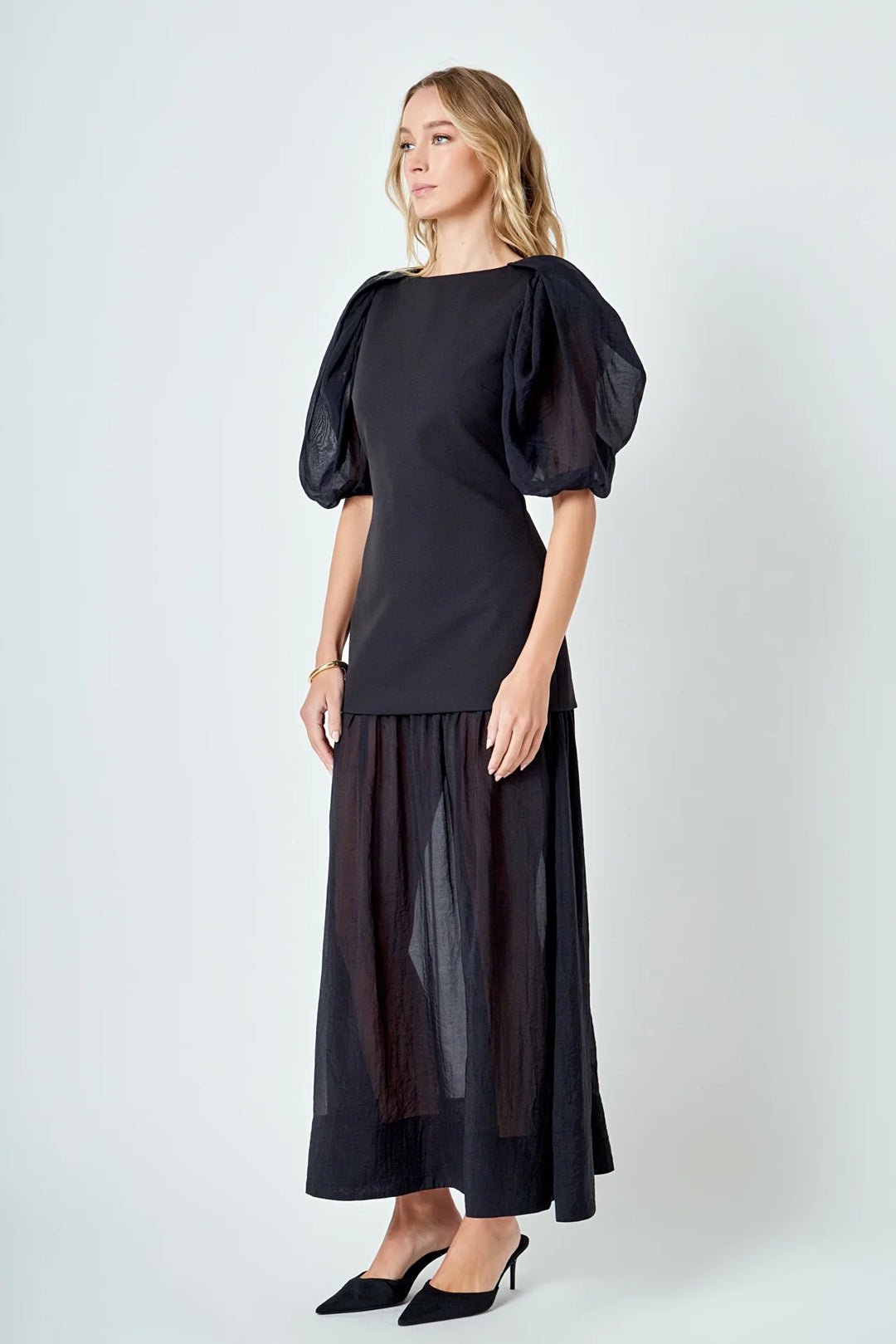 Talk Much Mixed Media Dress