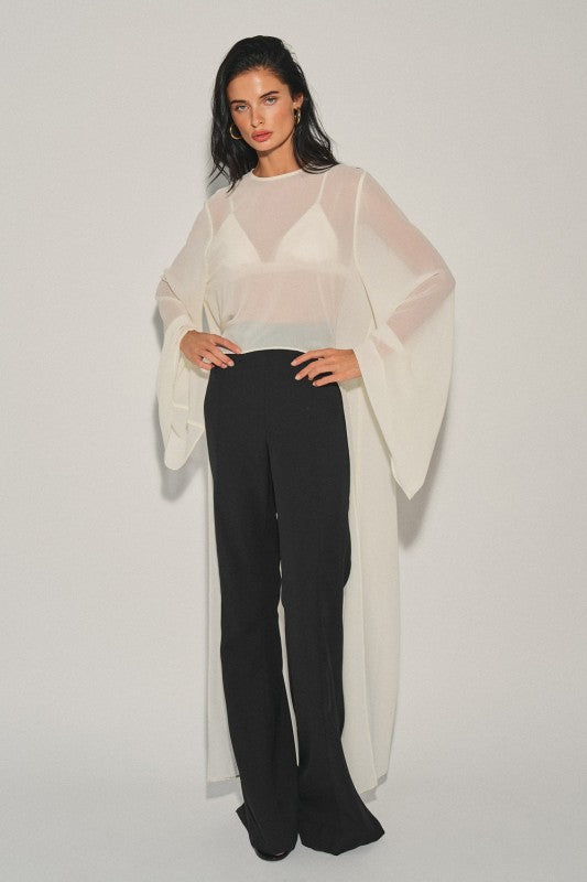 Geena High-Low Chiffon Top
