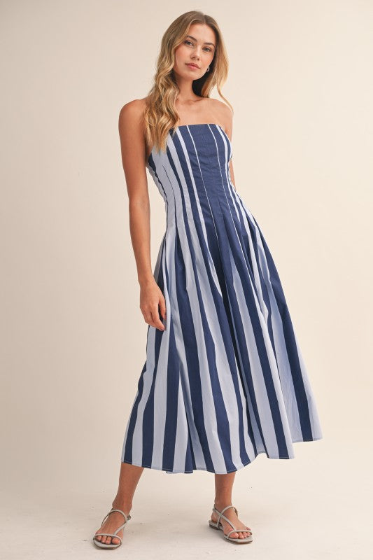 Contour Stripe Midi Dress