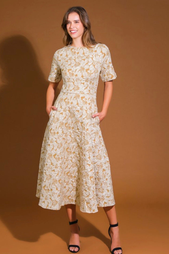 Brixley Textured Midi Dress