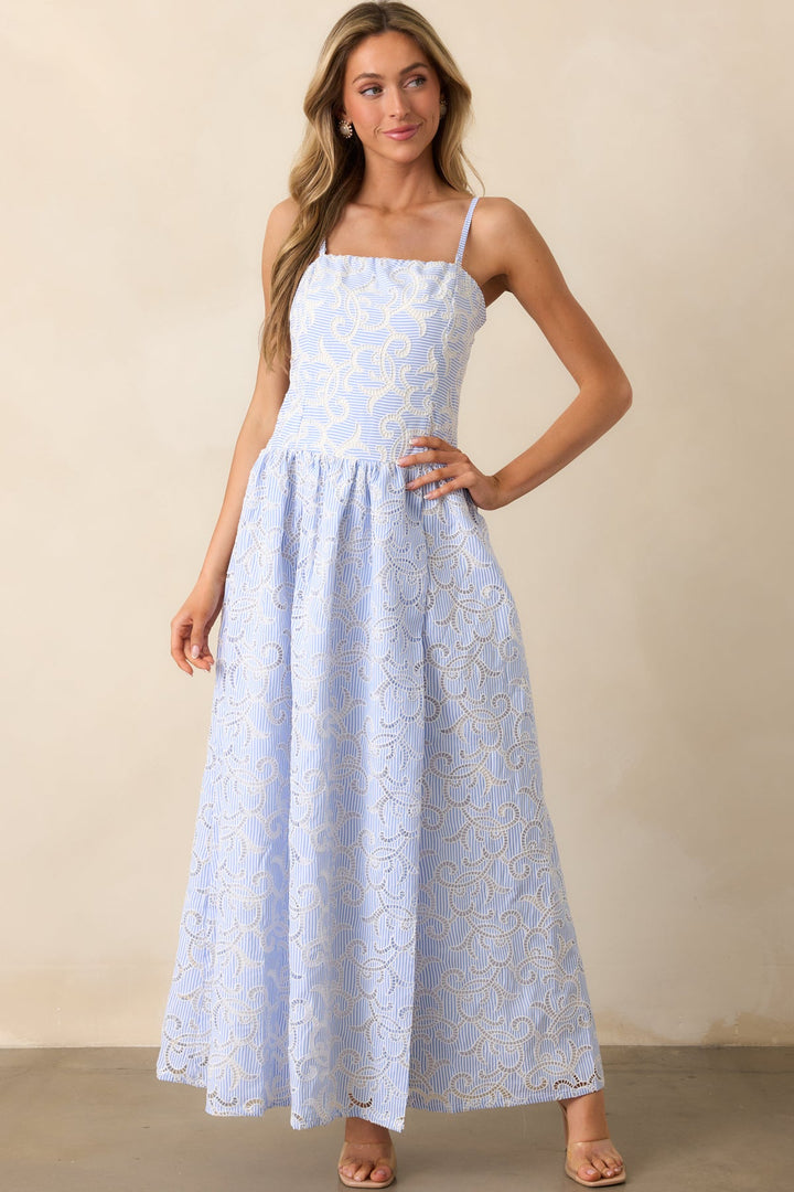 Paloma Embroidered Eyelet Maxi Dress