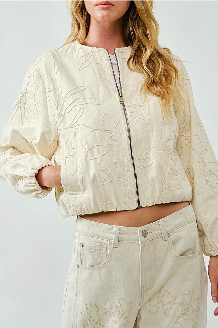 Eunice Embroidered Bomber Jacket
