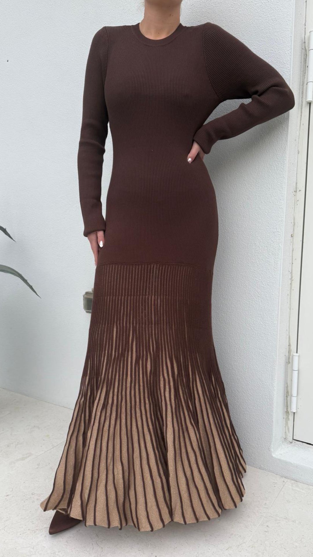 Cocoa Flared Knit Dress