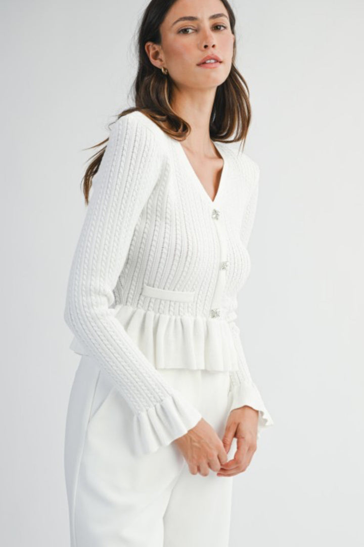Double Date Peplum Knit Top