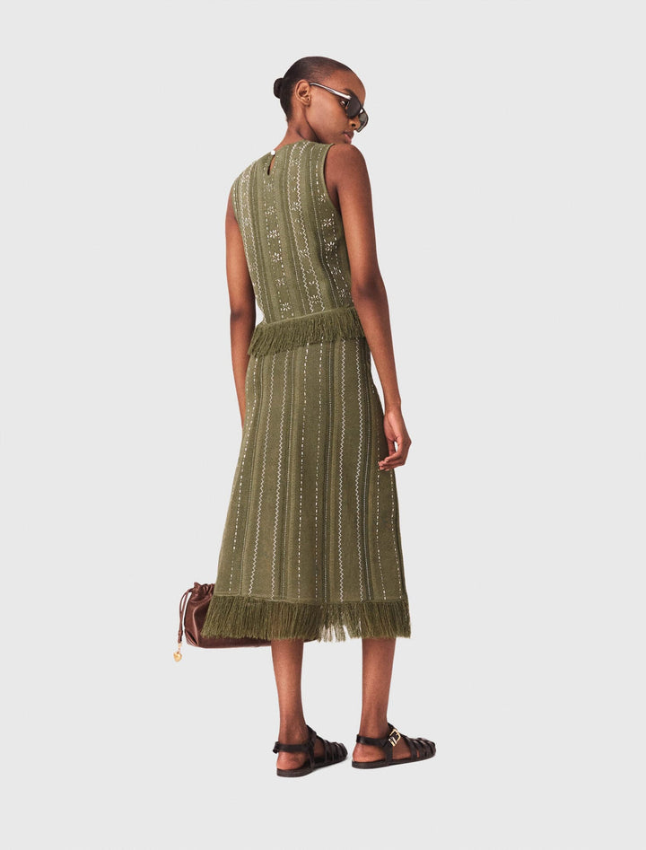 Green For You Fringe Skirt