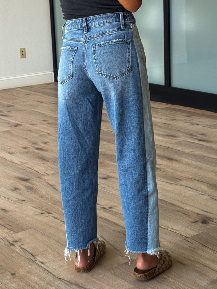 Heritage Two-Tone Barrel Jeans