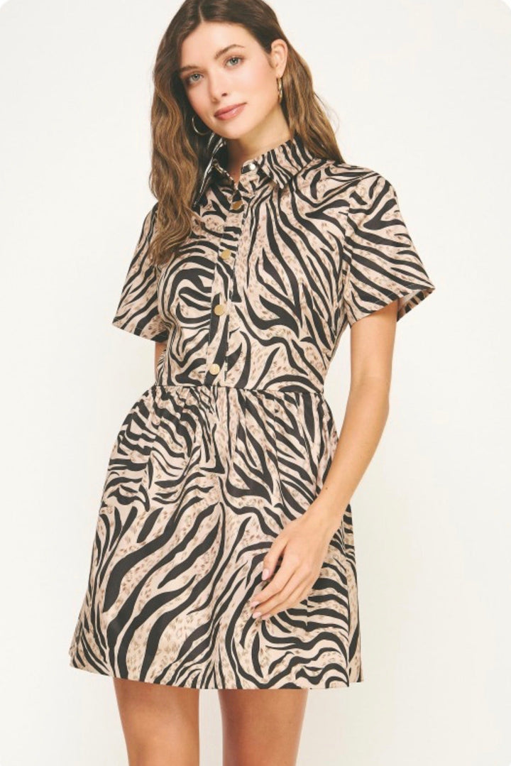 Elouise Zebra Dress