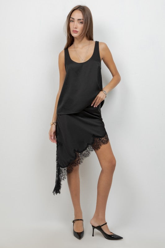 Briar Asymmetrical lace skirt