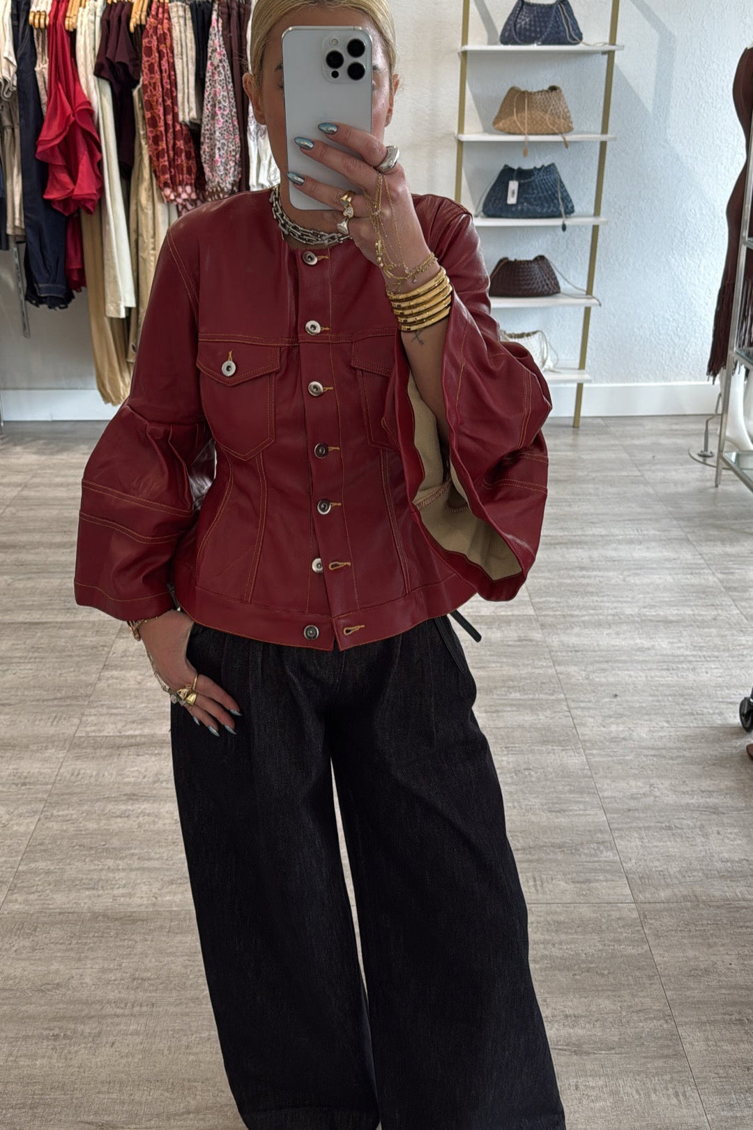 Kelani Leather Top