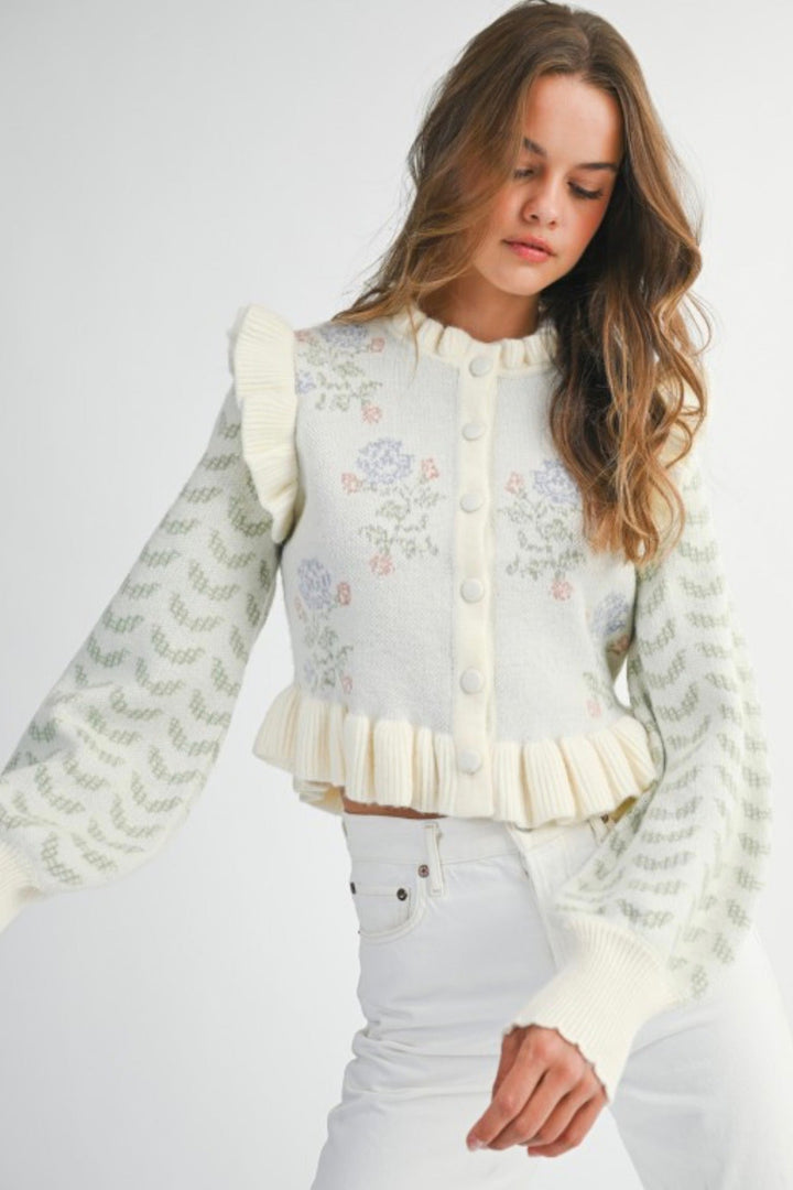Audrey Ruffle Cardigan