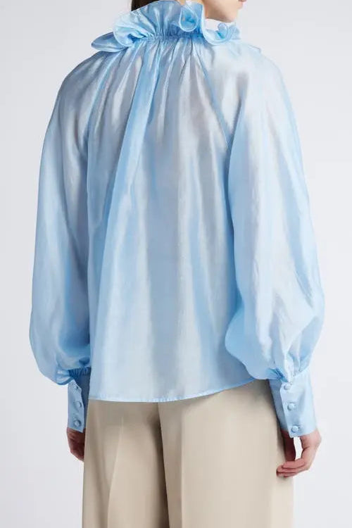 Sheer Organza Bow Top