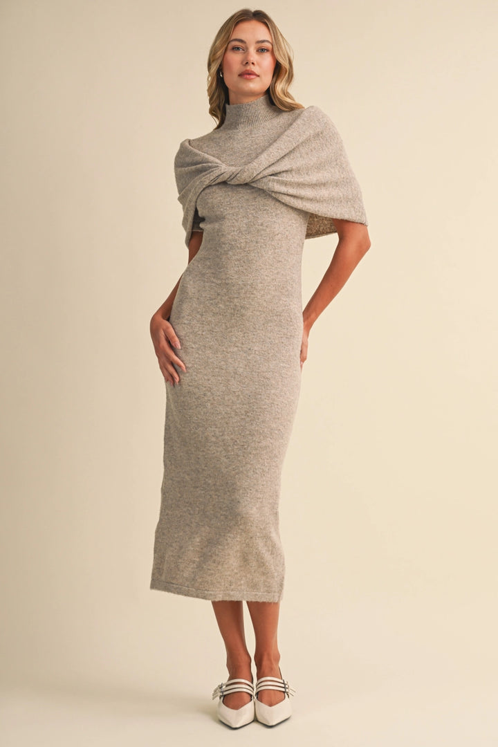 Eden Mock Neck Midi Dress
