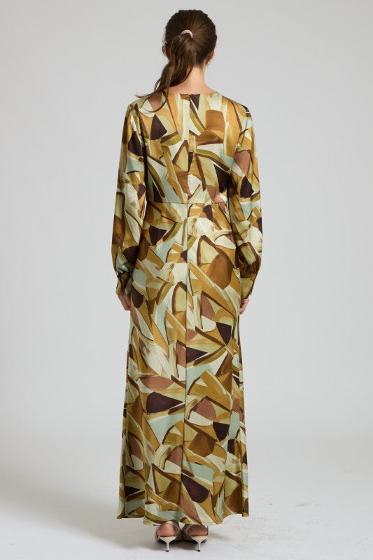 Ashberry Twist Front Cutout Maxi Dress