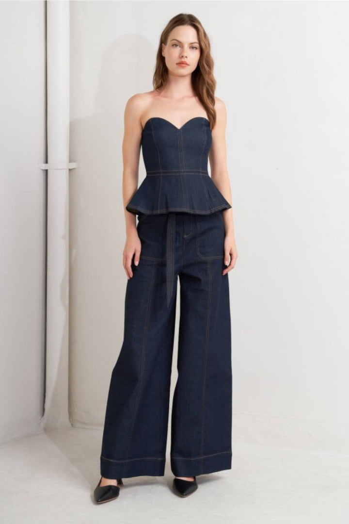 Corey Stitched Denim Bottoms