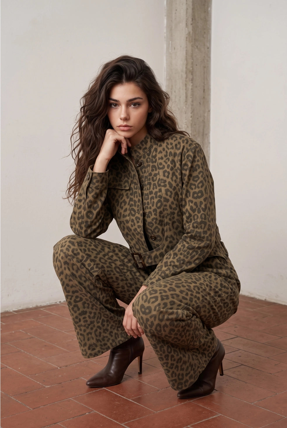 Lisa Leopard Twill Jacket