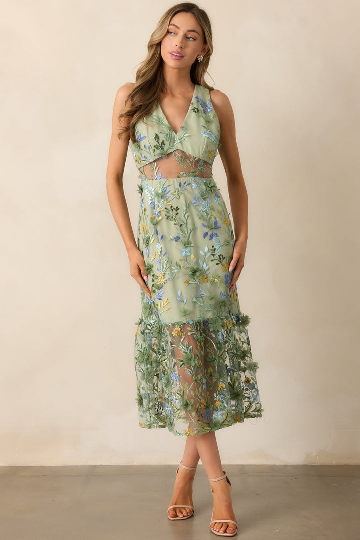 Kerstin Embroidered Midi Dress
