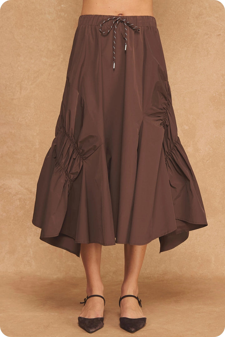 Taylor Ruched Midi Skirt
