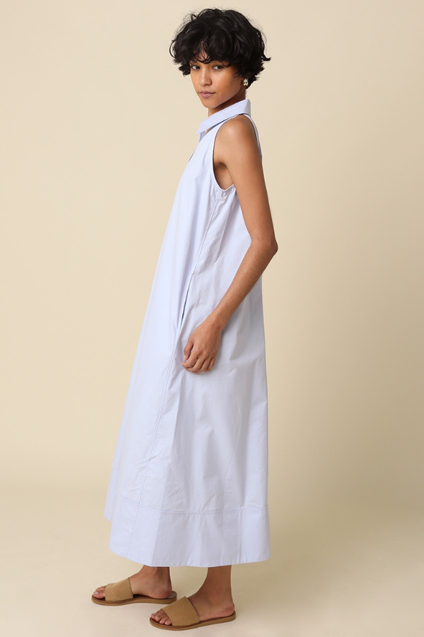 Jade Collared Poplin Dress