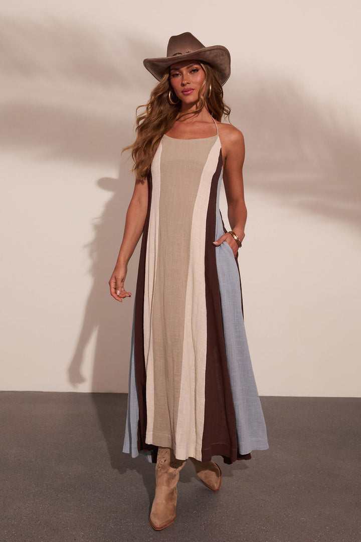 Sweet Romance Color Block Maxi