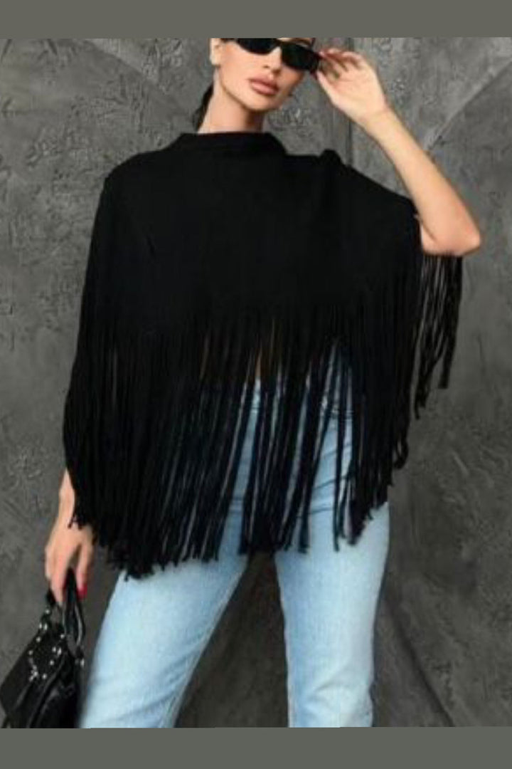 Fringe Sweater Top