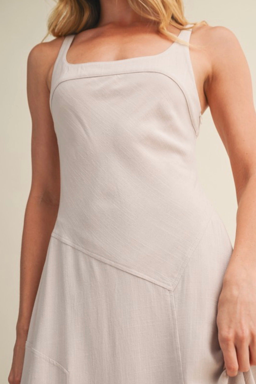 Sandra Square Neck Detail Maxi Dress