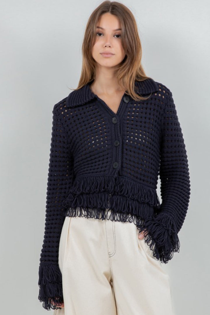 Fringe Detail Cardigan