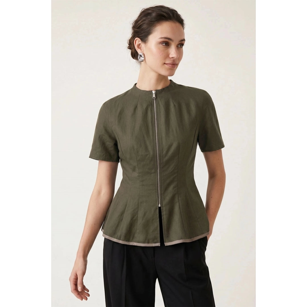 Mae Contour Zip Top