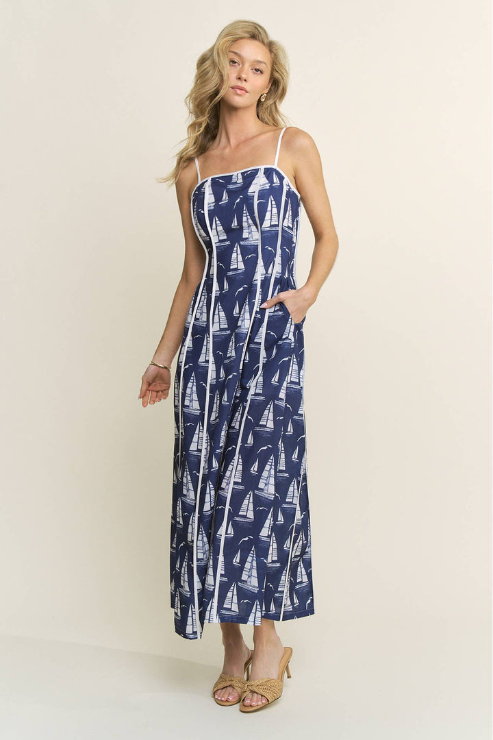Summer Sailing Maxi Dress