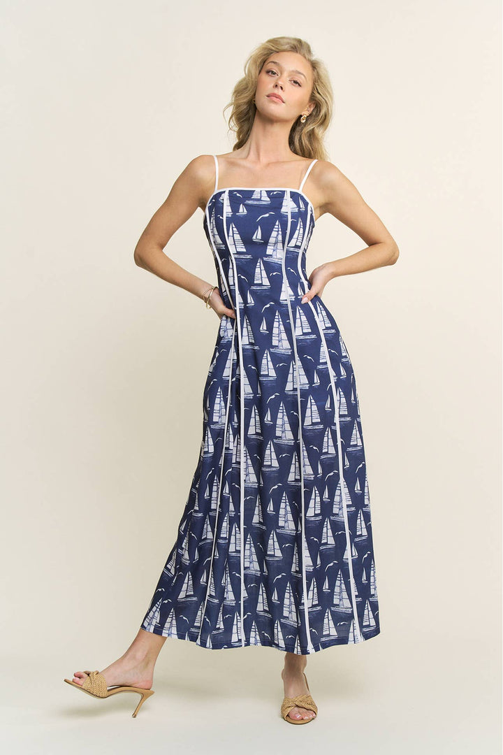 Summer Sailing Maxi Dress