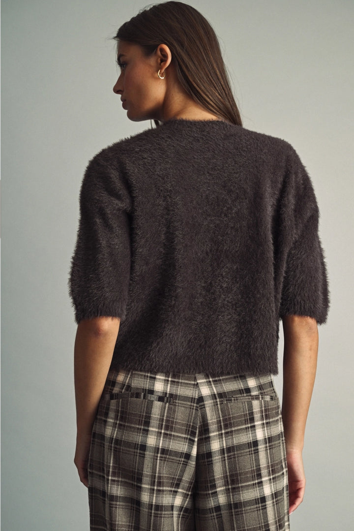Fluffy Fur Knit Top